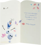Frozen Elsa 7th birthday greeting card featuring Elsa from Disney's Frozen with festive design and colorful accents.