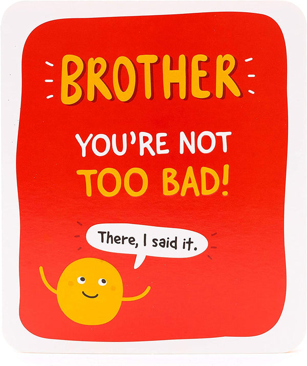 Bright Brother birthday greeting card from UK Greetings with funny, colorful design and cheerful message.