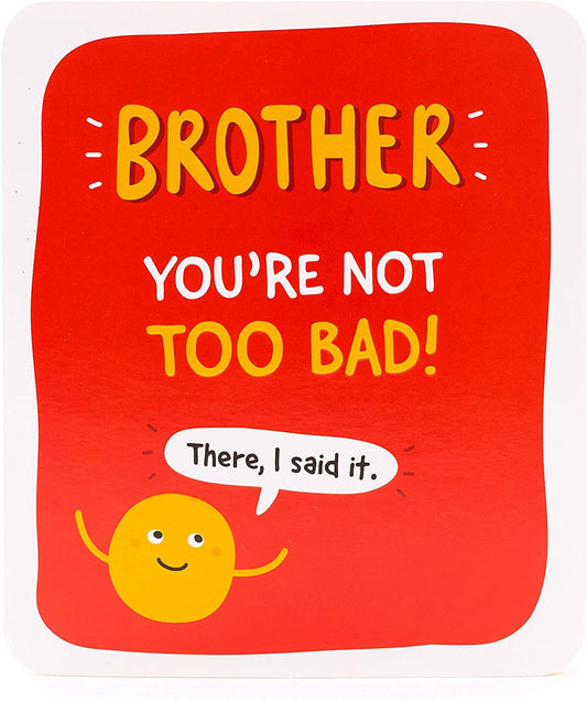 Bright Brother birthday greeting card from UK Greetings with funny, colorful design and cheerful message.