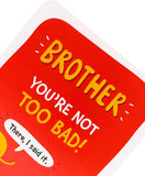Bright and humorous Brother birthday greeting card from UK Greetings, featuring colorful design and playful message.