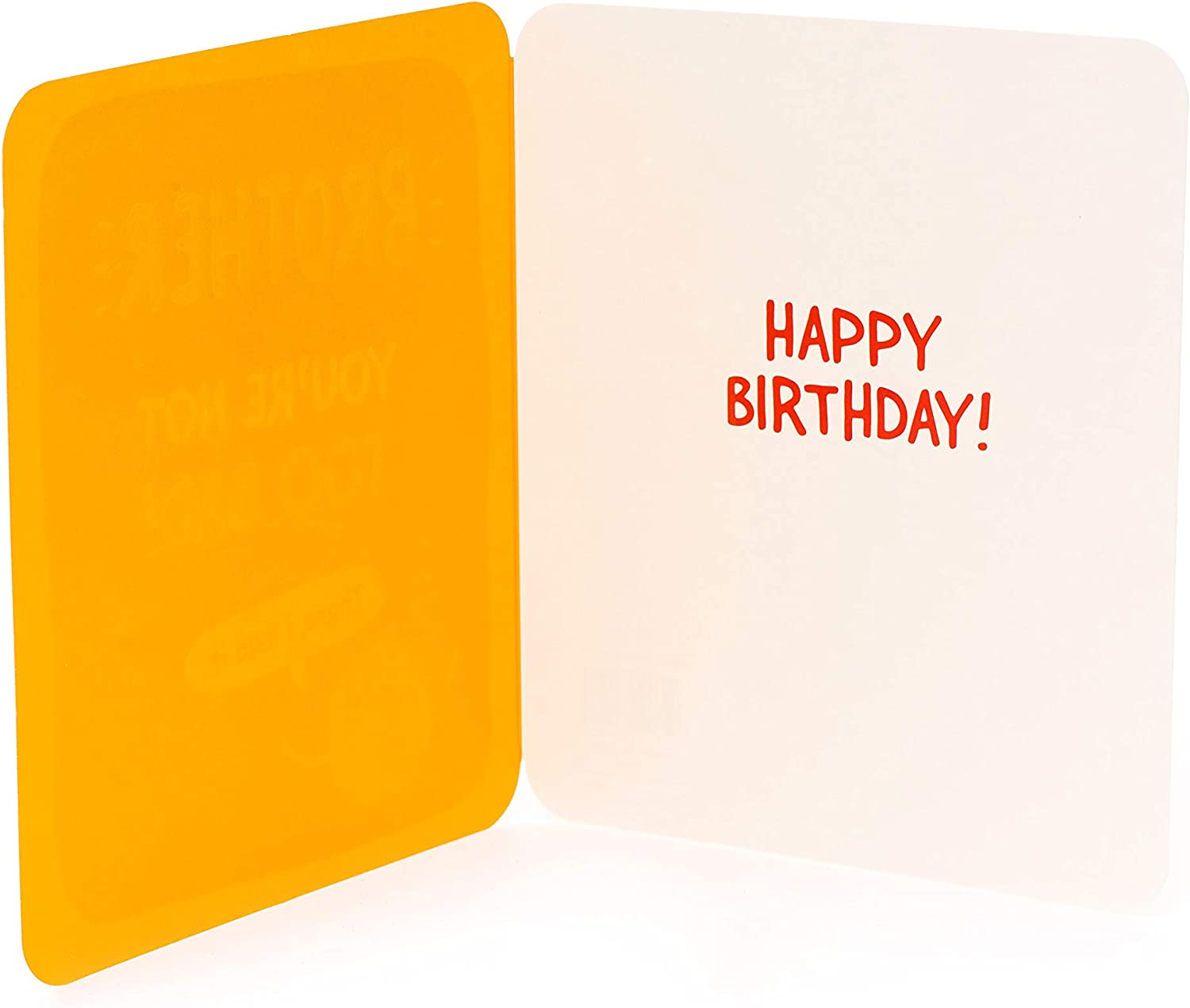 Bright and humorous Brother birthday greeting card from UK Greetings featuring colorful, playful design and cheerful message.