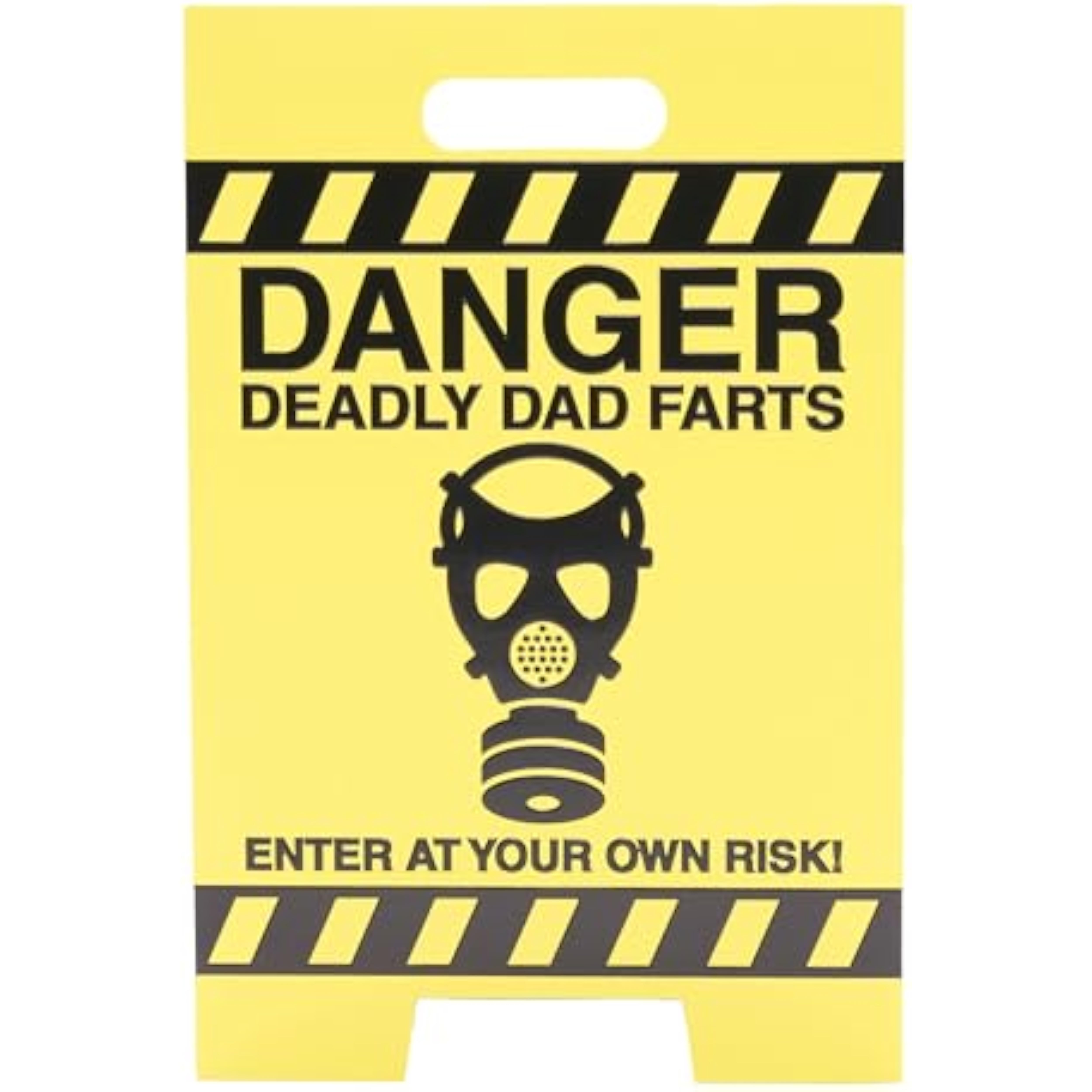 Funny birthday greeting card for dad with a 3D sign design from UK Greetings, featuring colorful and festive artwork.