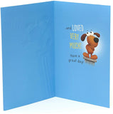 Funny birthday greeting card for son featuring humorous design from UK Greetings, suitable for celebrating special occasions.