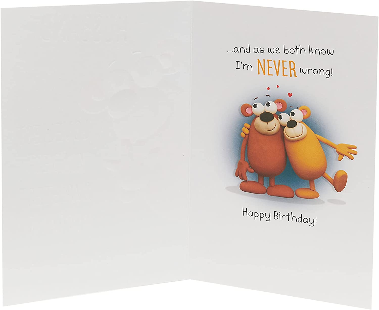 Funny greeting card for husband birthday from UK Greetings, featuring humorous design and heartfelt message.
