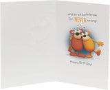 Funny greeting card for husband birthday from UK Greetings, featuring humorous design and heartfelt message.