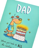 Funny Cartoon Dad Birthday Card from UK Greetings featuring a humorous cartoon design suitable for celebrating dad.