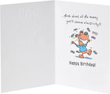 Funny cartoon dad birthday greeting card from UK Greetings featuring humorous illustrations and cheerful design.