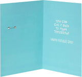 Funny chimp badge Father's Day greeting card featuring a humorous chimp illustration from UK Greetings.