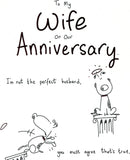 Funny wife anniversary greeting card featuring a playful dog design from UK Greetings, perfect for celebrating with humor.