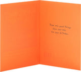 Funny wind farms birthday greeting card for him featuring humorous wind turbine illustrations from UK Greetings.