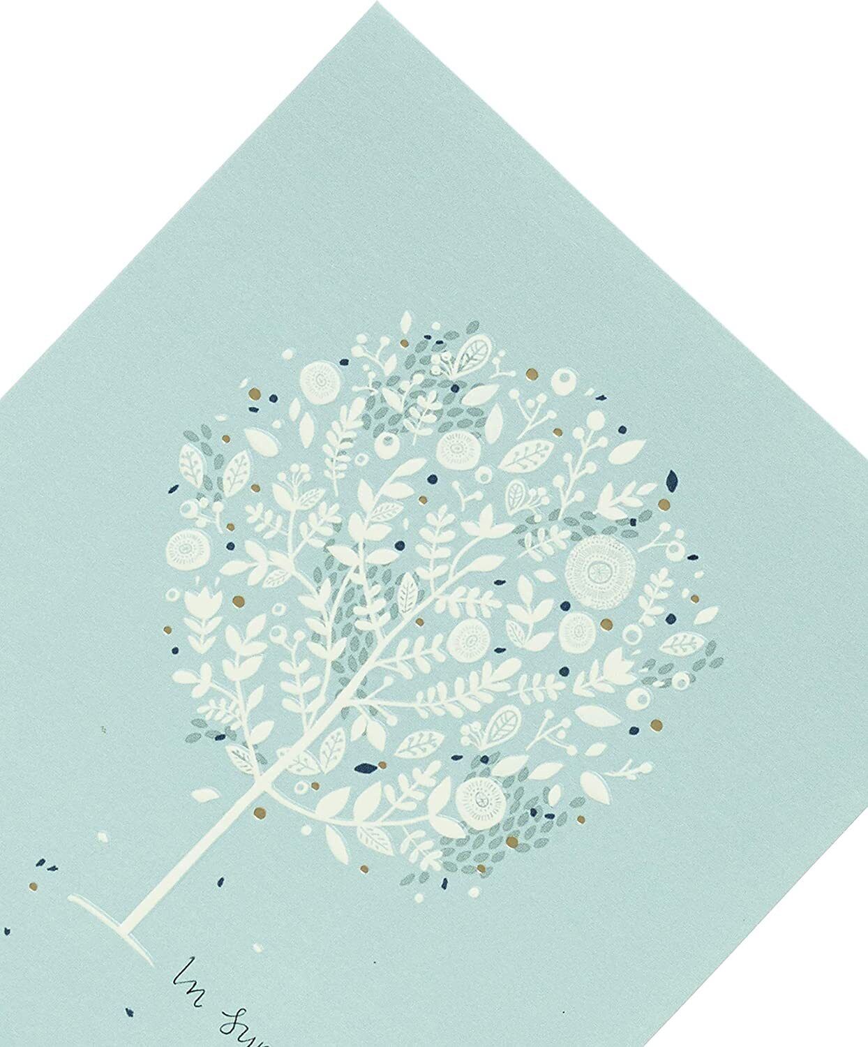 Gentle Sympathy Loss condolence greeting card by UK Greetings with soft floral design and heartfelt message for mourning.