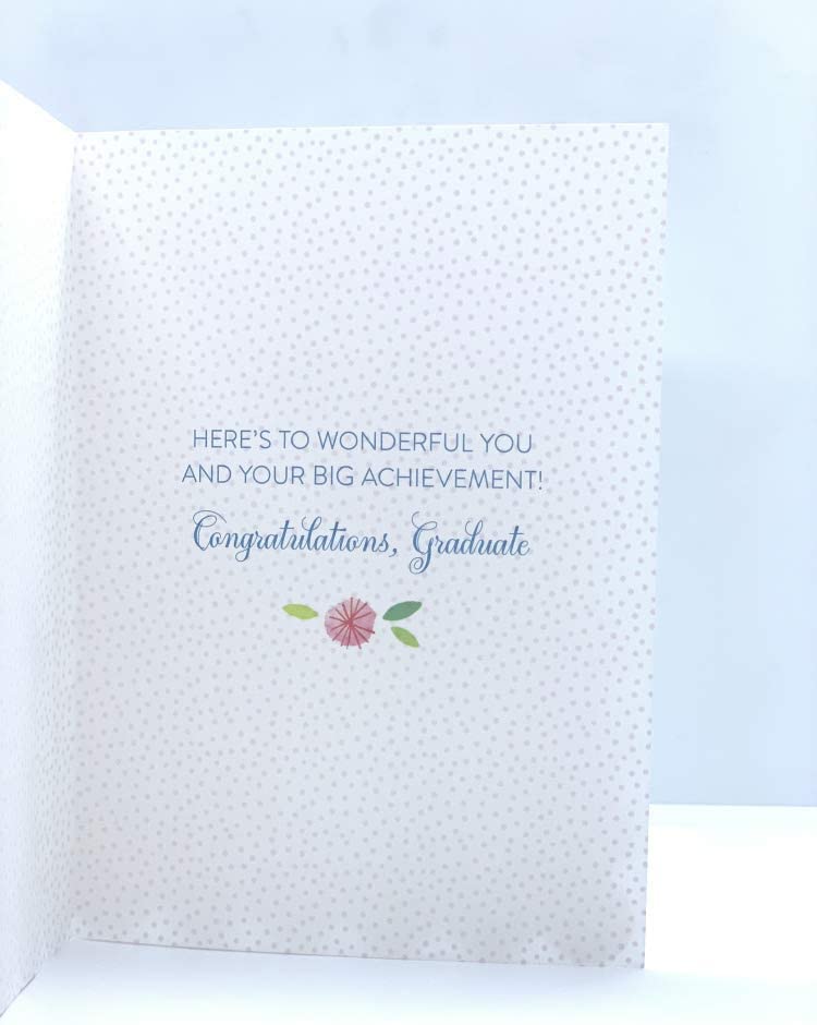 Glitter diamante girl graduation greeting card with colorful designs and celebratory message, suitable for graduation celebrations.