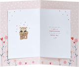 Gold foil Finishes Boofle daughter and son-in-law anniversary greeting card with festive design, from UK Greetings.