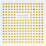 Gold foil Little Hearts husband birthday greeting card featuring heart designs, from UK Greetings.