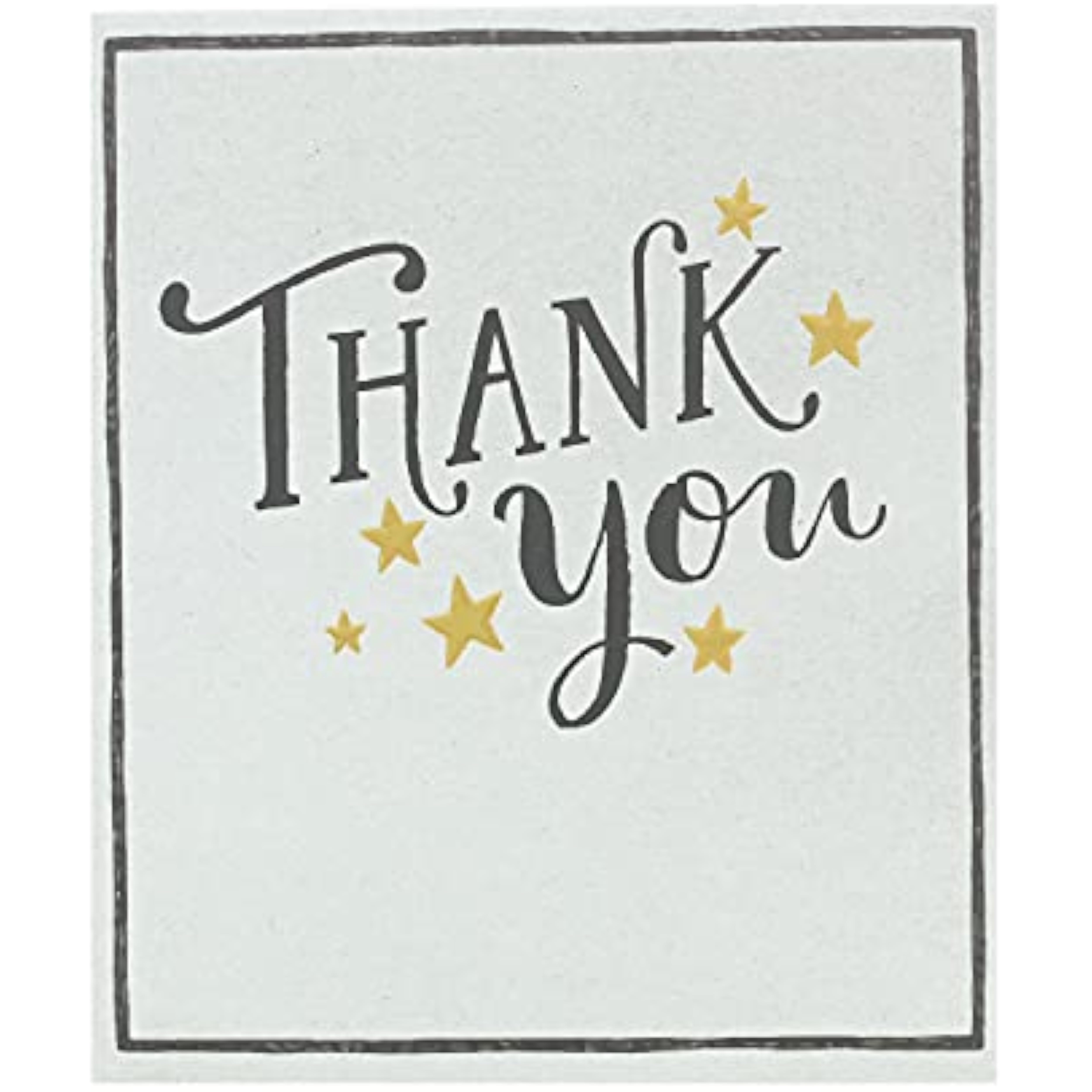 Gold Stars Thank You Greeting Card by UK Greetings featuring a festive design with gold star accents and heartfelt message.