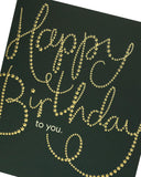 Golden Stars Happy Birthday greeting card by UK Greetings with colorful star designs and festive "Happy Birthday To You" message.