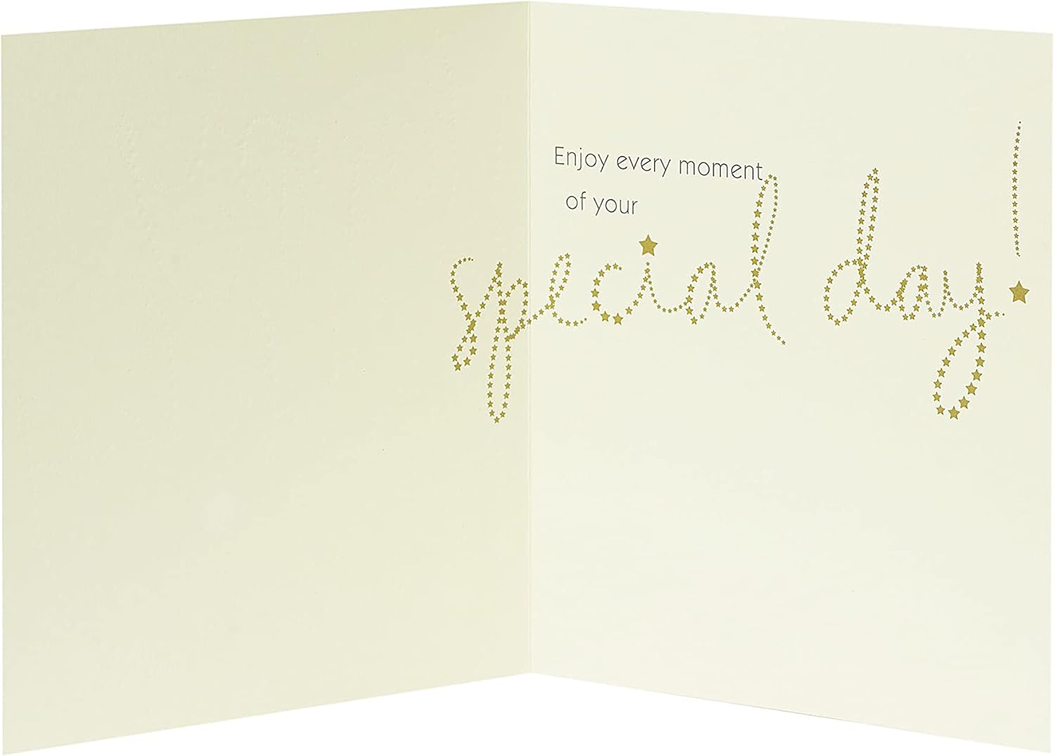 Golden stars birthday greeting card with "Happy Birthday To You" message from UK Greetings, featuring festive star designs.