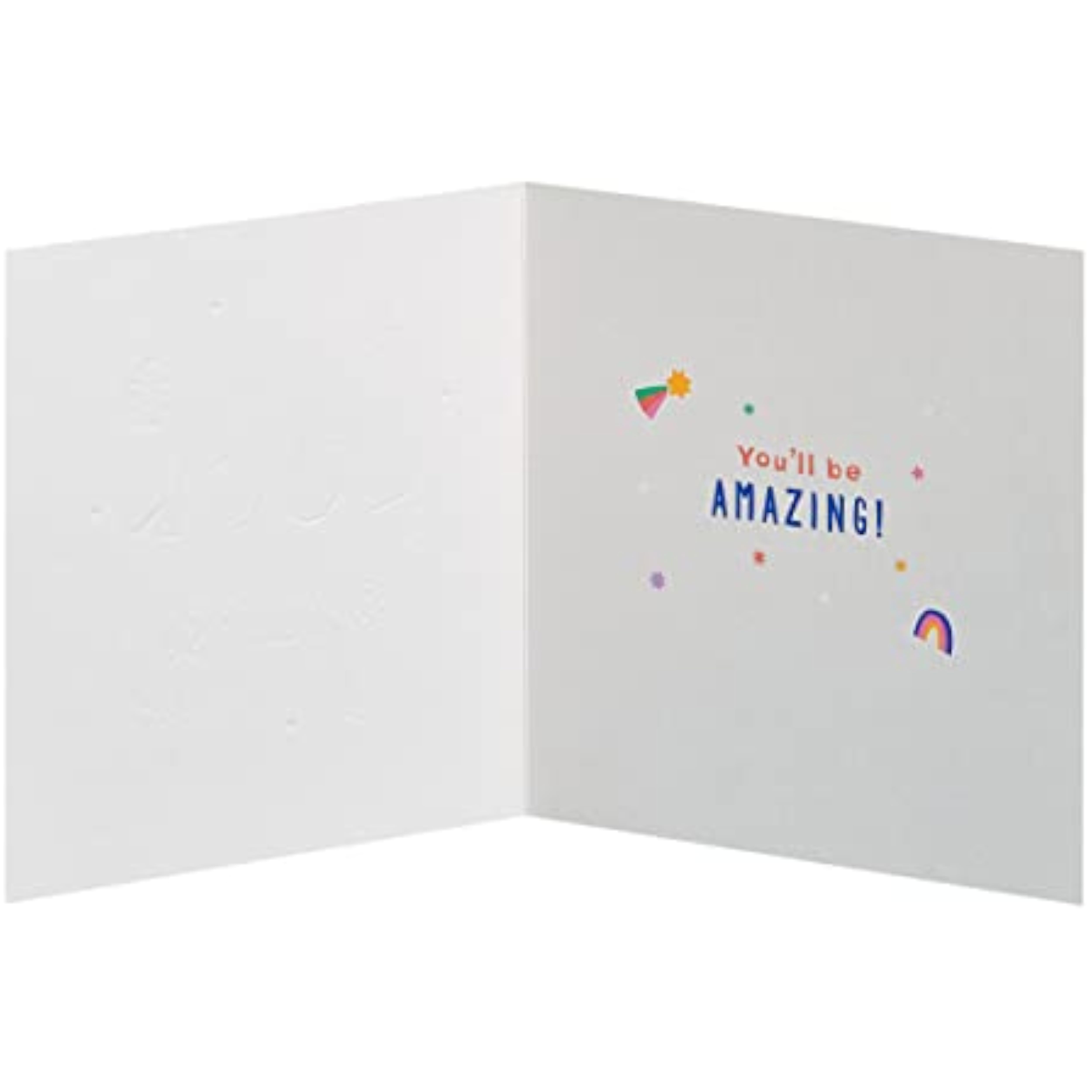 Three UK Greetings Good Luck Exams greeting cards with colorful designs for students preparing for exams.