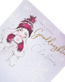 Christmas greeting card for granddaughter by UK Greetings featuring heartfelt festive wishes and a colorful holiday design.