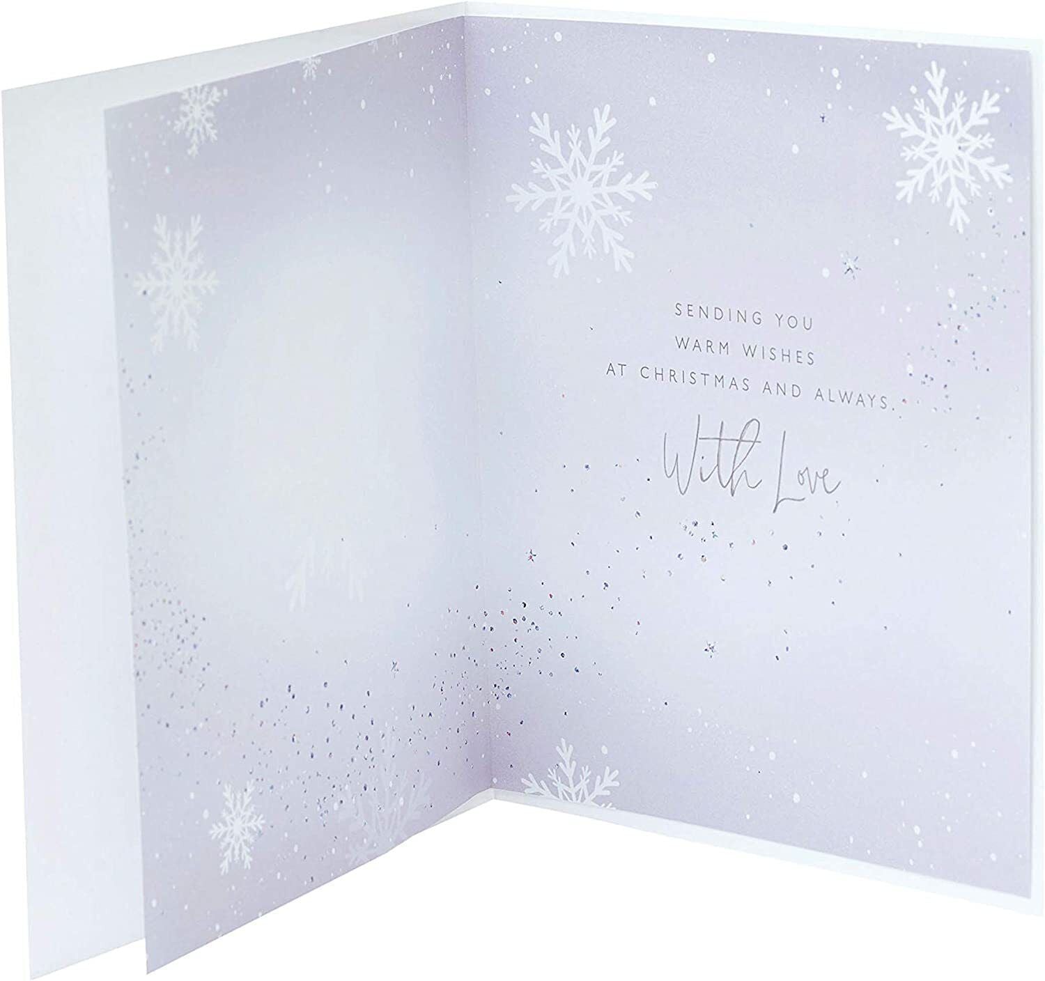 Festive greeting card for granddaughter with heartfelt Christmas wishes, featuring holiday-themed designs by UK Greetings.