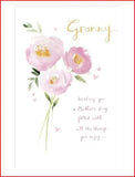 Granny Mother's Day greeting card from UK Greetings featuring heartfelt message and floral design.