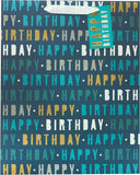 Blue Happy Birthday gift bag from UK Greetings with large size and festive design, perfect for birthday presents.