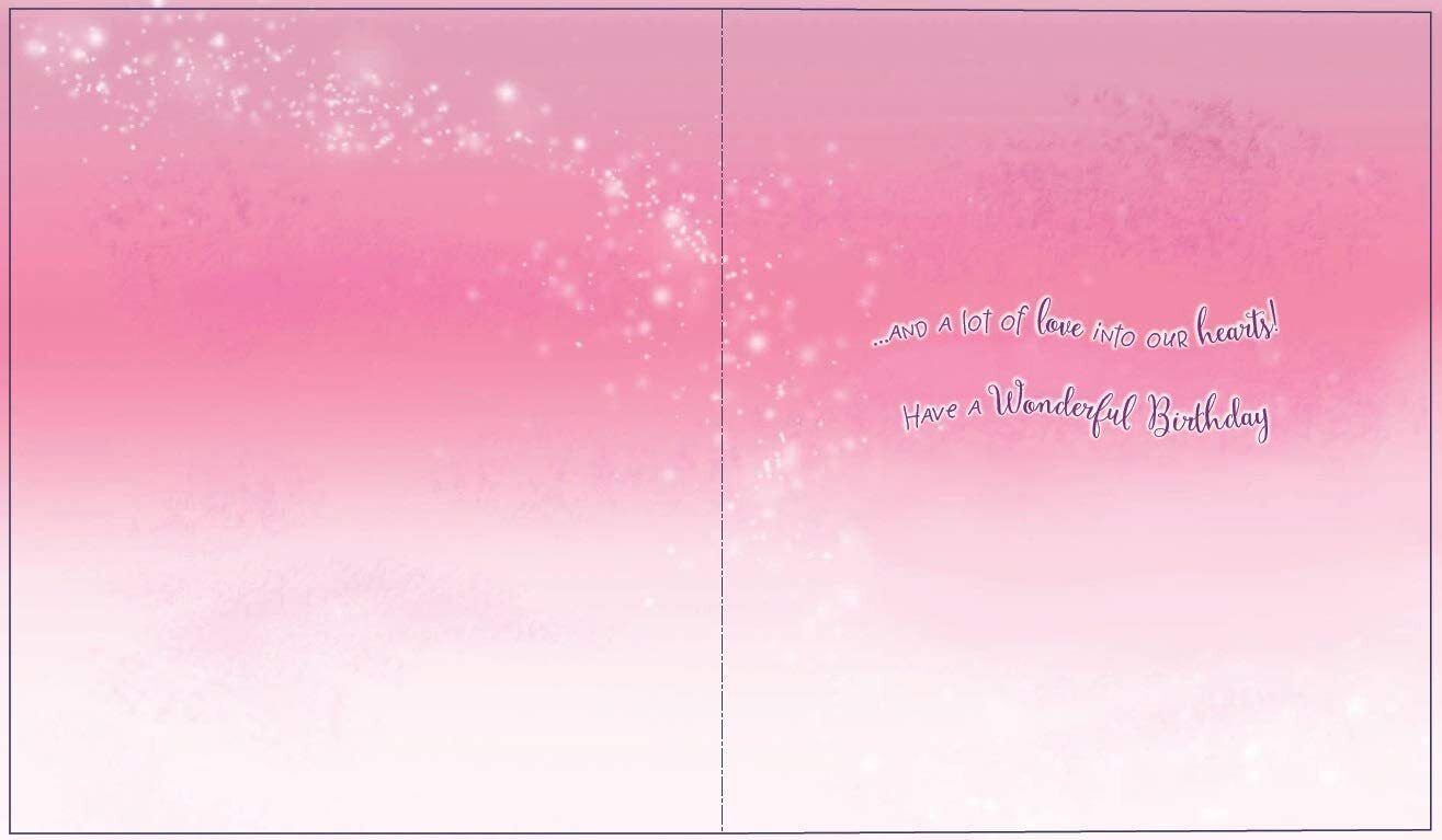 Colorful Happy Birthday Daughter Spellbound Fairy greeting card with whimsical fairy illustration and festive design.