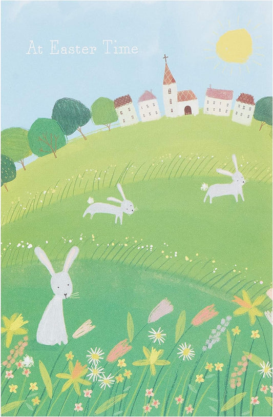 Set of five Easter greeting cards featuring bunny illustrations by UK Greetings, perfect for celebrating the holiday.
