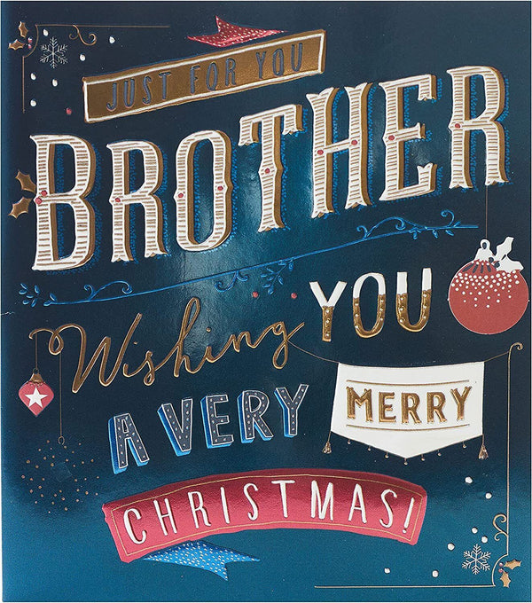 Heartfelt Brother Bond greeting card from UK Greetings with a heartfelt message and colorful design for celebrating brotherly love.