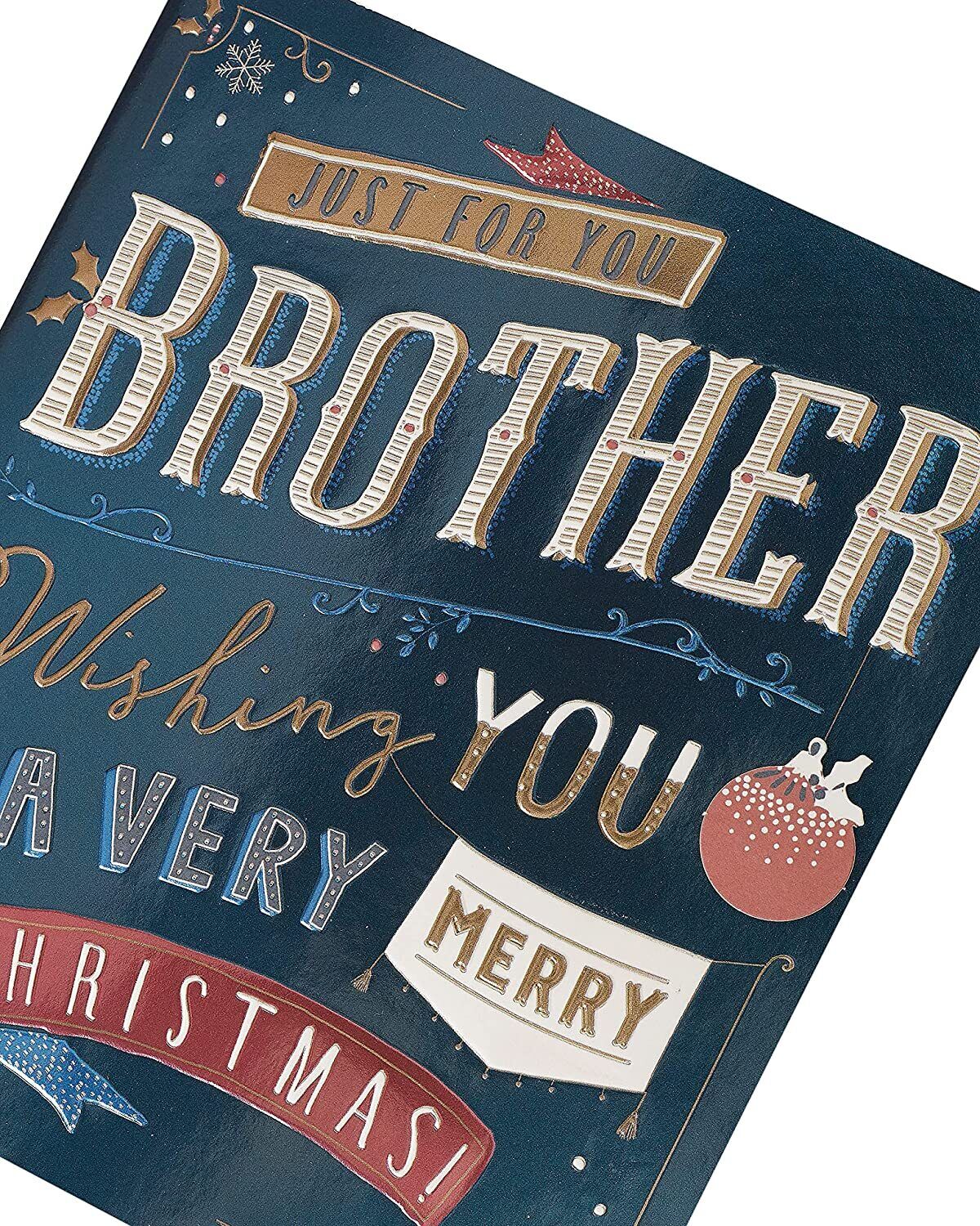 Heartfelt Brother Bond greeting card by UK Greetings featuring a heartfelt design perfect for celebrating brotherly love.