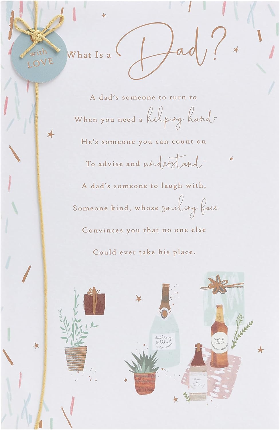 Heartfelt Dad Father's Day greeting card featuring a heartfelt message and decorative design, perfect for celebrating dads.