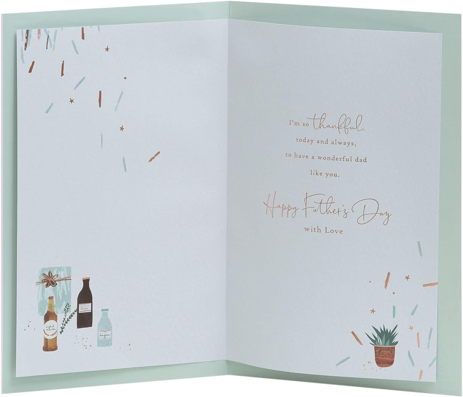 Heartfelt Dad Father's Day greeting card from UK Greetings with a heartfelt message and decorative design.