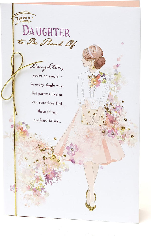 Heartfelt Daughter birthday greeting card from UK Greetings featuring a heartfelt message and colorful design.