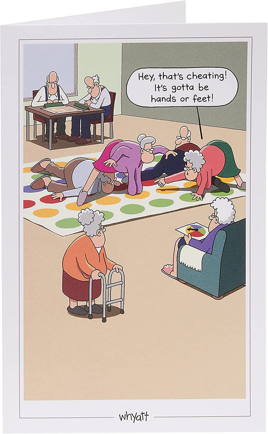 Humorous age-themed birthday greeting card from UK Greetings featuring funny jokes and colorful design.