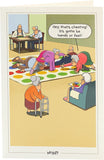 Hilarious Age Jokes birthday greeting card by UK Greetings featuring humorous age-related illustrations and playful typography.