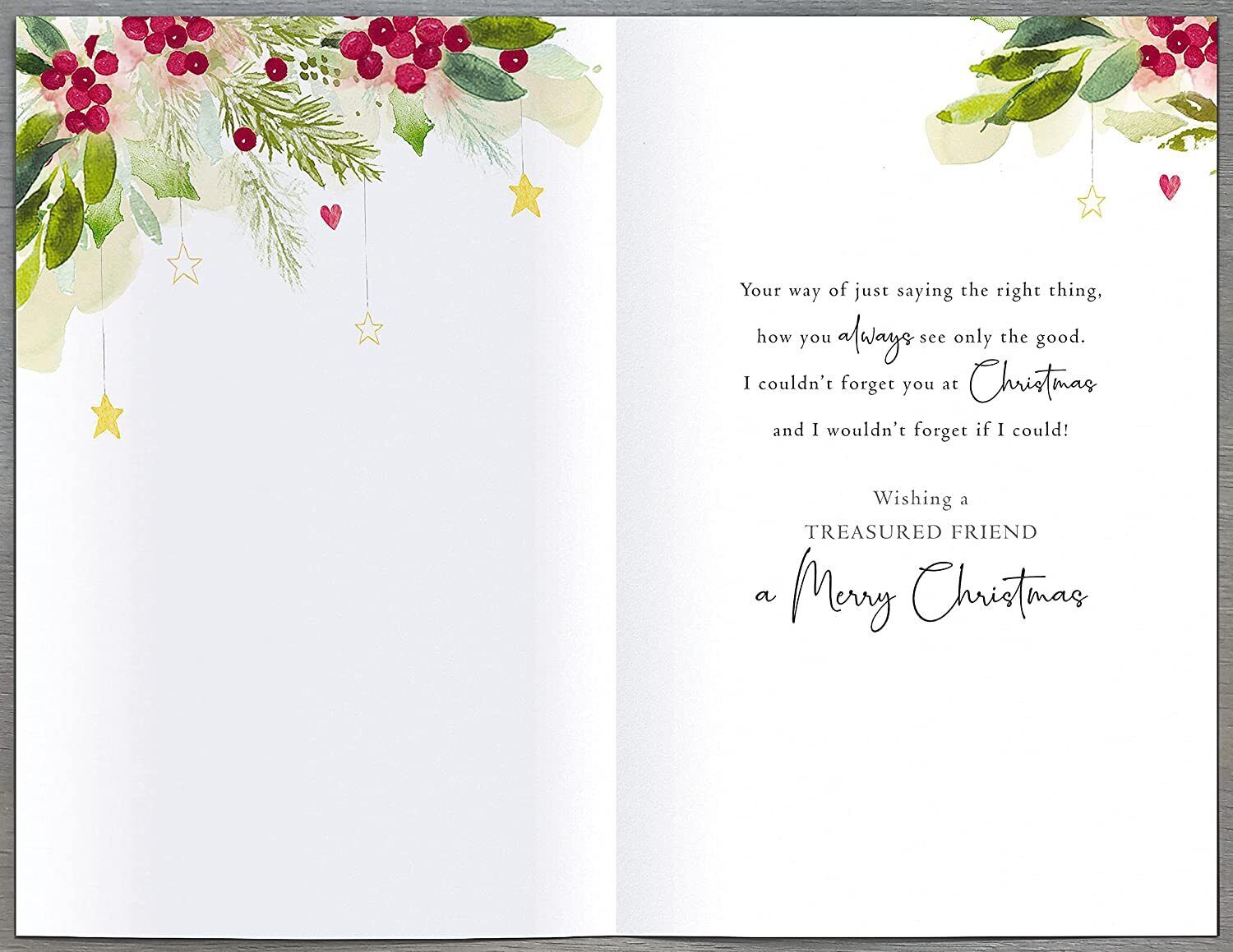Holly & Ivy Christmas greeting card for a special friend, featuring festive holiday design from UK Greetings.