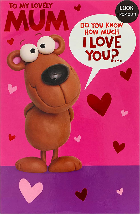 UK Greetings hugging arms mum birthday greeting card with heartfelt message and colorful design for special occasions