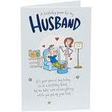 Royal greeting card featuring a heartfelt birthday poem for husband, from UK Greetings, with elegant design and decorative elements.