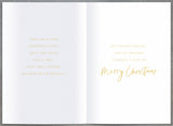 Husband Christmas greeting card featuring a festive Christmas tree city scene and a loving holiday message by UK Greetings.