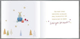 Husband Christmas greeting card featuring gold foiled owl illustrations, designed by UK Greetings.