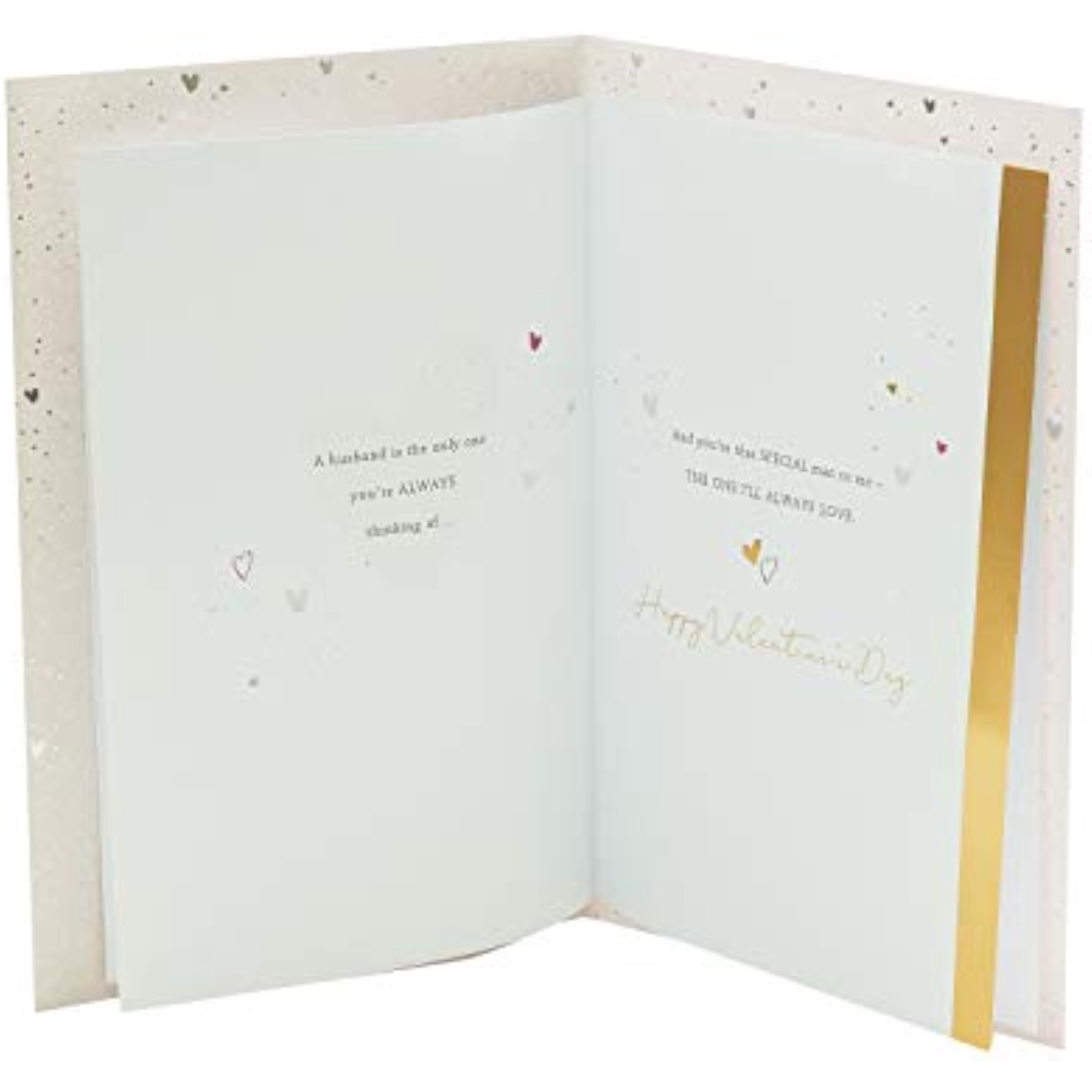UK Greetings husband Valentine's Day greeting card with heartfelt heart design and included envelope, perfect for expressing love.