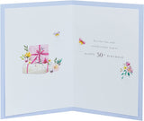 UK Greetings 50th birthday greeting card, integrated design with festive graphics for celebrating a 60th milestone.