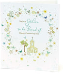 Integrated Blessings Christening Godson greeting card by UK Greetings, featuring a heartfelt design for a special occasion.