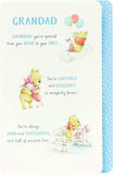 Disney Winnie the Pooh greeting card by UK Greetings featuring Pooh with a cheerful design and colorful illustrations.