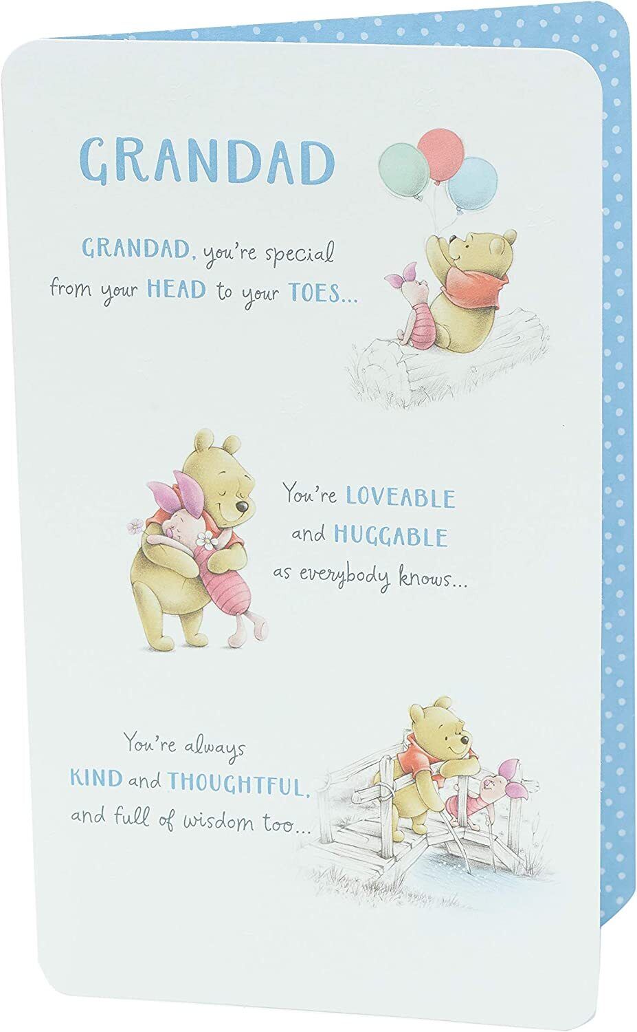 Disney Winnie the Pooh greeting card by UK Greetings featuring colorful Pooh illustration and cheerful message design.