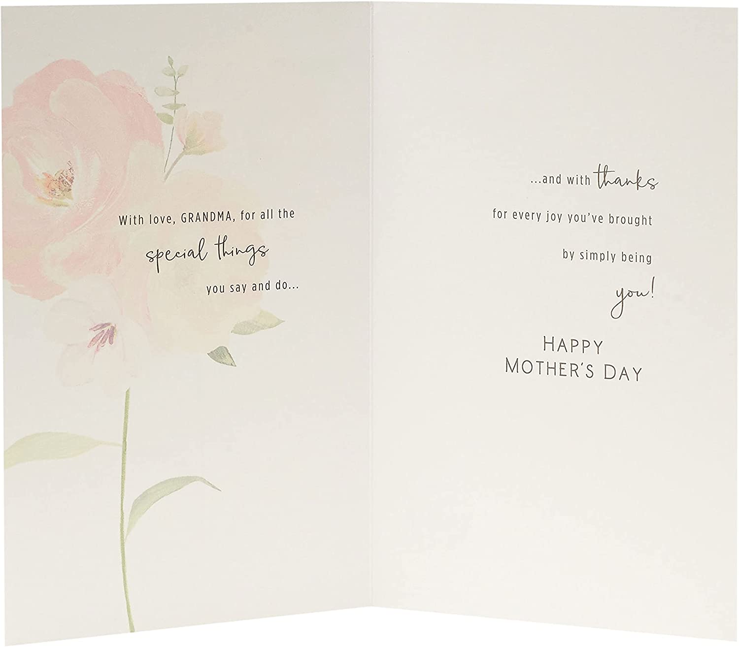 UK Greetings Integrated-Grandma greeting card featuring floral design and heartfelt message for grandmother.