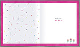 UK Greetings Integrated-Granny 50 greeting card featuring colorful floral design and cheerful message for milestone birthday celebration.