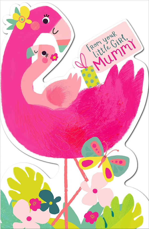 Integrated-Mummy from Daughter greeting card by UK Greetings featuring heartfelt message and floral design.
