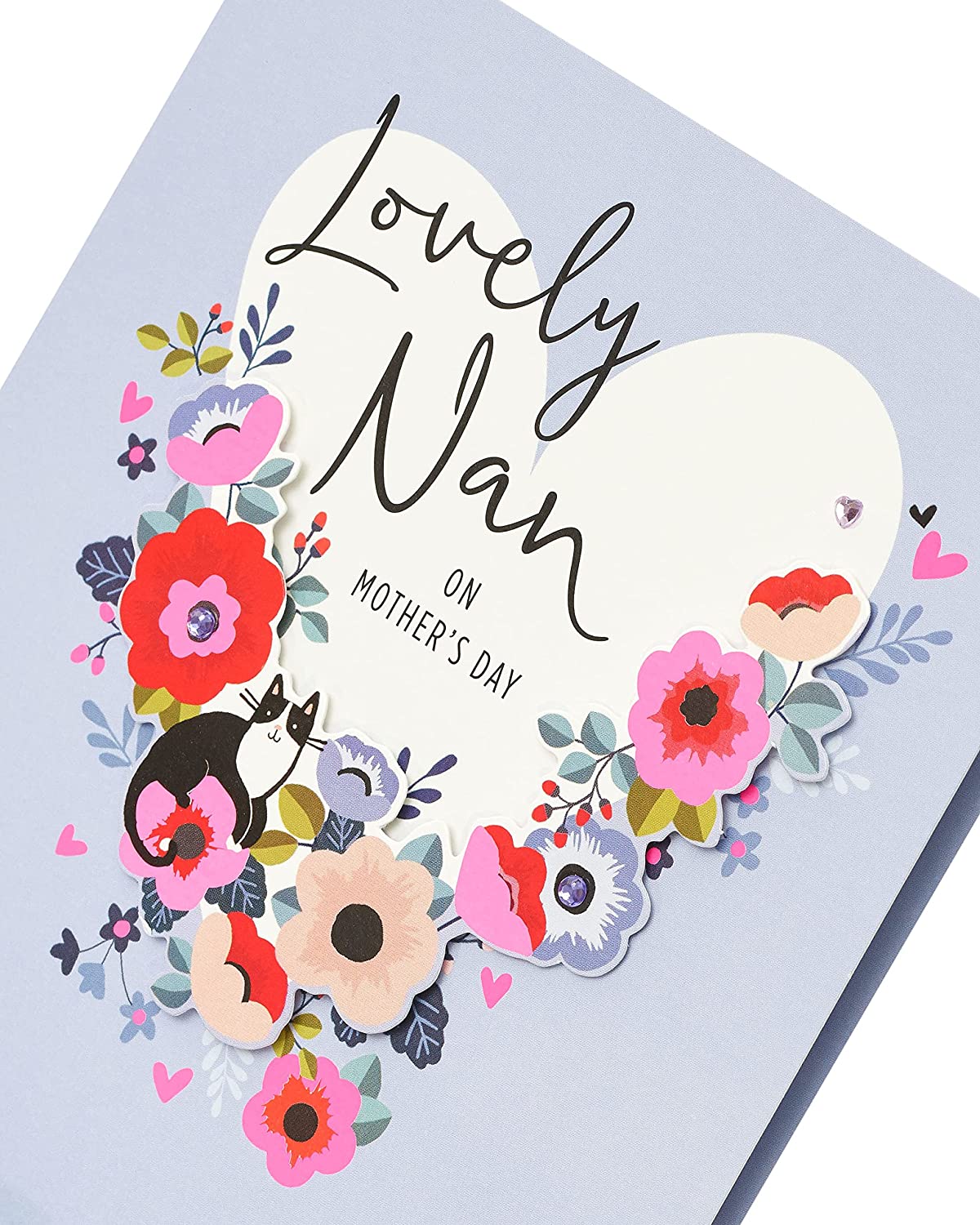 UK Greetings Integrated-Nan 90 greeting card featuring colorful floral design and heartfelt message for special occasions.