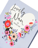 UK Greetings Integrated-Nan 90 greeting card featuring colorful floral design and heartfelt message for special occasions.